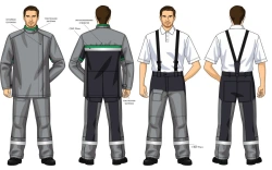 Men's summer suit (jacket, trousers) for protection against elevated temperatures (thermal radiation, convective heat, short-ter
