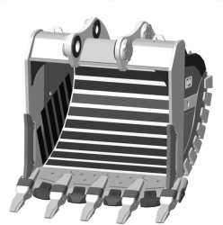 Heavy duty rock bucket RDX-113.26d-18WC9(5)WS-NF