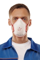 Personal respiratory protection equipment with filtering half-mask: respirator RK 9030 FFP3 R D for protection against aerosols,