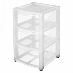 4312428; Dresser on wheels "AMADEO" 3 drawers (beige)