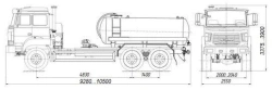 Vacuum tanker truck MV 4680L7-10 on chassis Ural 4320-4971-78, 4320-4971-80, 4320-4971-82