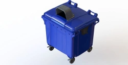 Mobile waste bin 1100l Art.29.C19.H (20.807.1.60.PE; 21.056.60.PE.O)