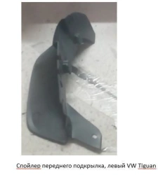 Front locker spoiler, left for VW Tiguan ***.805.945.X where *** is the vehicle code, X is the generation index of the component
