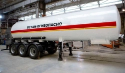 Cryogenic mobile semi-trailer-tanker for liquefied natural gas KPPTS-50-01/01