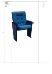 Armchair, brand "Diplomat Conference", size: 600*680*1000 mm (W*H*H), seat cushion thickness 140 mm