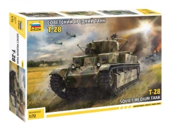 Assembled model "Soviet medium tank T28"