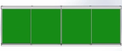 Rail system of sliding classroom magnetic chalkboards "Standard"