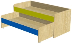 Children's bunk bed with roll-out;
