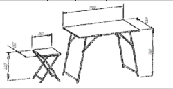 Set of field folding furniture "EkoMet" Ltd.