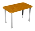 Chipboard table on metal frame 1300x700x750 mm