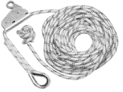 Slider type locking device on flexible anchor line BlU-02(BG)