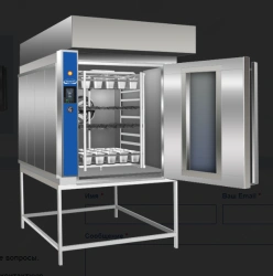 Electric convection-rotary ovens with manual loading