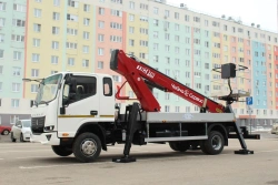 AGP - TR318L autohydro lift manufactured by LLC "Chaika-NN", modification 37846R, on the basis of KAMAZ 43089-F5 chassis.