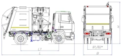 Side-loading rubbish truck model MK-3554-02
