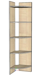 Library corner shelving unit