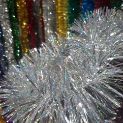 Tinsel 5-ply, length 1.8M, silver