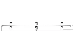 Counter rail with pads (project MSZ.8365.14.000RK)