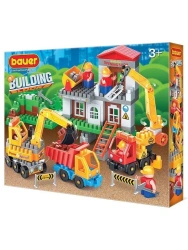 Bauer children's educational construction set "Construction site with crane, lorry and bulldozer" set