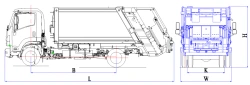 Rear-loading rubbish truck model MK-4541-13