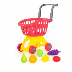 Market trolley "Mini" + food set No. 3 (6 items) (in a net), Article No. 71378