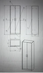 Double-leaf cupboard