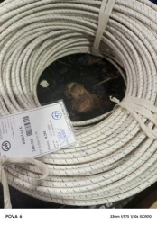 Wire with tinned copper conductors, insulated with polyvinylchloride plasticate, with combined braiding, consisting of antisepti