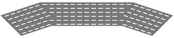 Bottom base of horizontal 60 degree angle of cable girder DKY 000 U60, with overall dimensions from 150 mm to 1000 mm, with thic