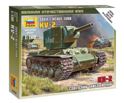 Assembled model Soviet heavy tank KV-2
