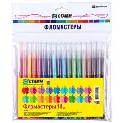 Markers "Apple", 18 colours. flushable, bag, europodweight