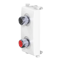 CADUCEUS ALING Experience 2xRCA, 1M flush-mounted audio socket, white, art. no. 74281.9. 74281.0