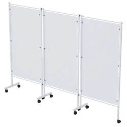 SHM-"MSC"(MSC-3303P) Medical screen on wheels, three-sectional, with plastic