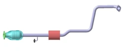 Muffler centre part complete for HCR type vehicle, FB Part No. 28600-H5100/200/220, 28650-H5110