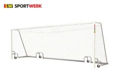 Youth football goal 5x2x2m aluminium mobile with wheels