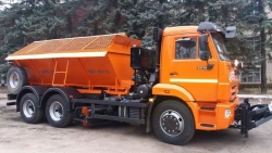 Road combined machine MDK-65115 of 59364T modification on the basis of KAMAZ 65115-50, 65115-A5, 65115-5H chassis.