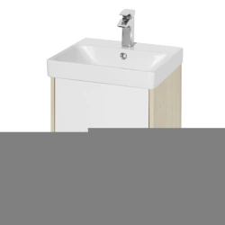Undermount sink cabinet Aquaton Scandi 45 white, verona oak 1A251601SDB201.A251.6.01S.DB2.0