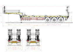 Semitrailer 98134B (loading space design - load-bearing frame, platform, gangway)