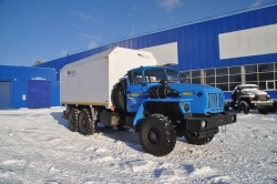 Vehicle for explosives, UZST brand, type UZST01, modification 586B-07 on Ural chassis 5557-1151-60, 5557-1151-62, 5557-11.