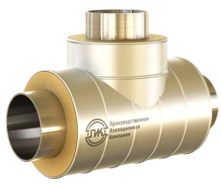 Fittings in thermal insulation made of polyurethane foam with protective sheath made of OC according to GOST 30732.