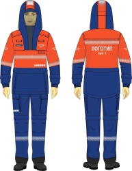 Women's suit in the corporate style of PJSC Gazprom Neft (jacket, trousers) for protection against thermal risks of electric arc