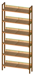 Shelving unit (m\k) one-sided with variable parameters