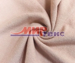 Cotton knitted fabric (cotton-100%), smooth-dyed, plush, one-sided looped fleece on the basis of kulirnaya glide