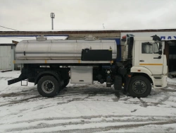 Tank truck for transportation of food liquids (technical water) type 5765C modification 5765C8 on KAMAZ 43253-G5 chassis.