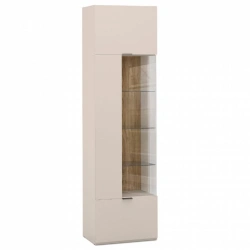 "SOHO" FGE-02.DS, Display cabinet right 2134 (beige) from the set of modular furniture "SOHO".