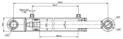 Hydraulic cylinder 1151.00.00.00.00 (80x50-700, mm), 16MPa