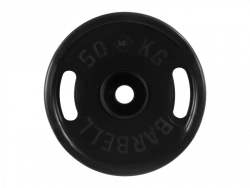 MB-PltBS-50 Rubber disc "Euro-Classic" with handles, black, 51 mm, 50 kg