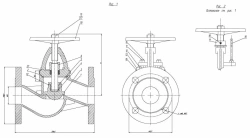 Shut-off and regulating flanged bore valve with indicator DN 50 PN 10 series 458 (KMIA.491115.002-07)