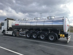 Four-axle tank semitrailer, of load-bearing construction, commercial name GIGA, type 91533 chassis of own manufacture