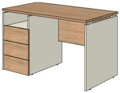 Straight table with drawer left. Rio Base" furniture set
