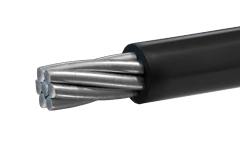 Self-supporting protected wire of CIP-3 grade for overhead power lines with conductive core made of aluminium alloy, with s