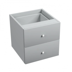 Insert for shelving unit with 2 drawers